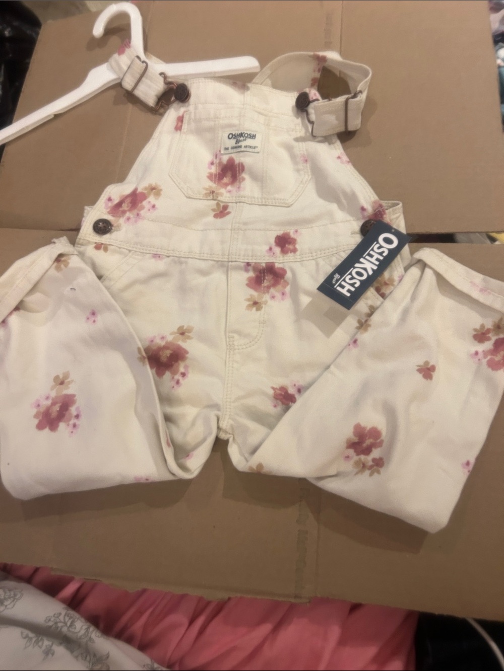 NWT Sz 2t floral overalls by osh kosh